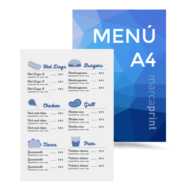 Imprimir Cartas de restaurantes