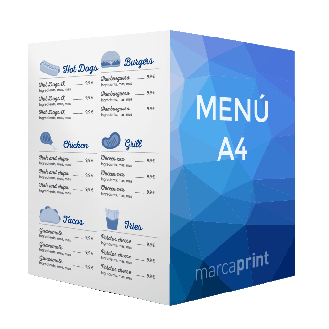 Imprimir Cartas de restaurantes